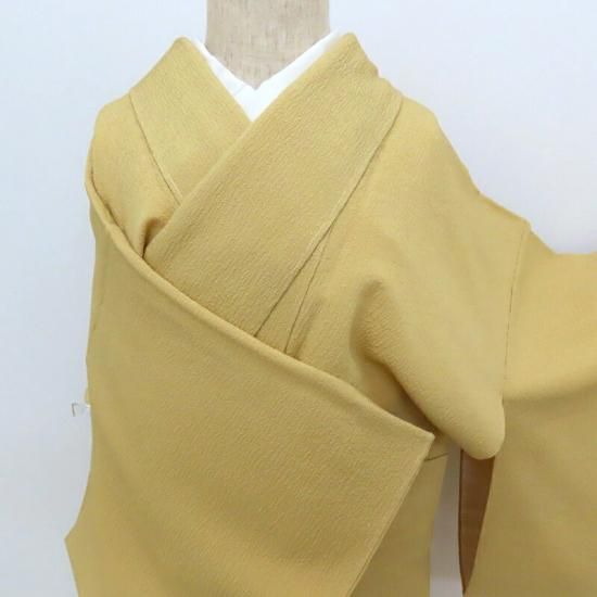 色無地 小紋 岩井流家元 岩井友見 木欄色 お茶席着物 式事 フォーマル