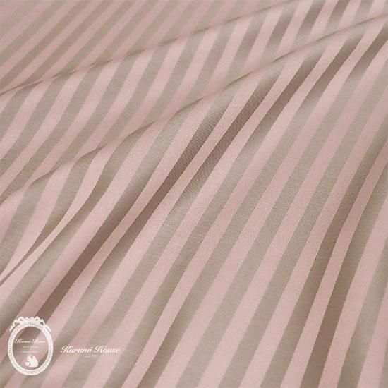 シャイニーストライプ【ピンクグレー】 - 生地・布・輸入生地の通販