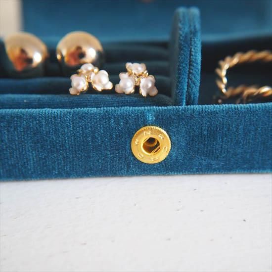 持ち運びできるトラベルジュエリーケース／ターコイズ*オリーブ*ダーク