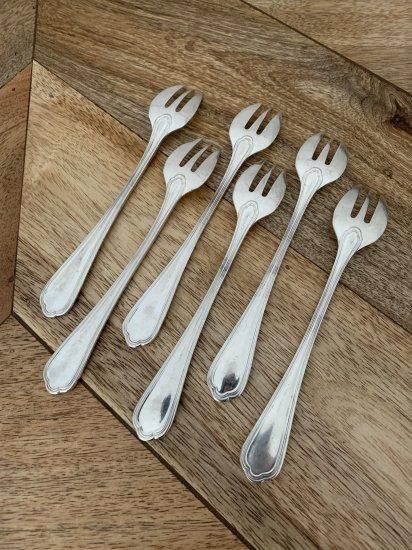 クリストフル シルバー・プレート製オイスター・フォーク（6本セット