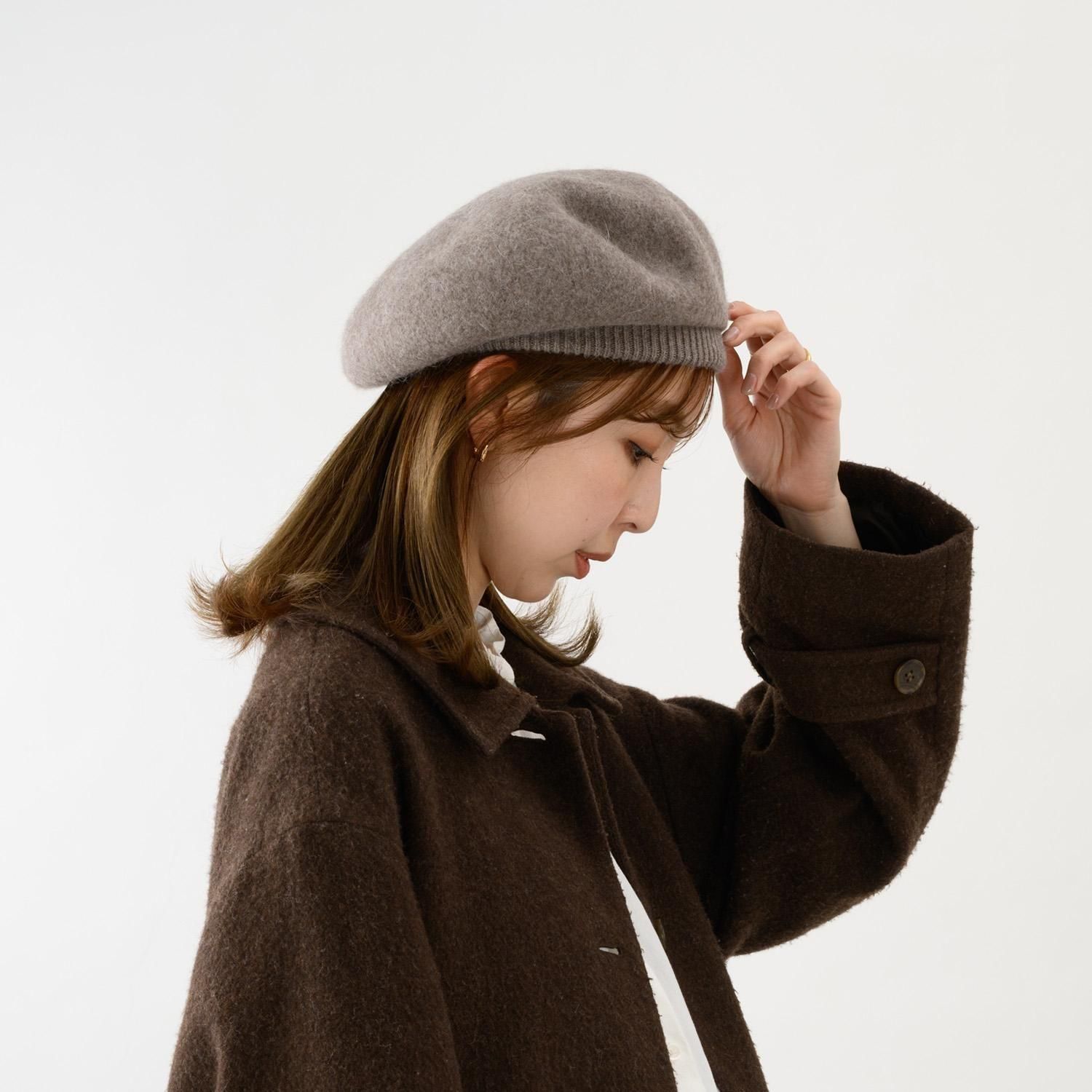 YOKOI BERET・Celia（セリア） アンゴラ混 起毛 リブベレー