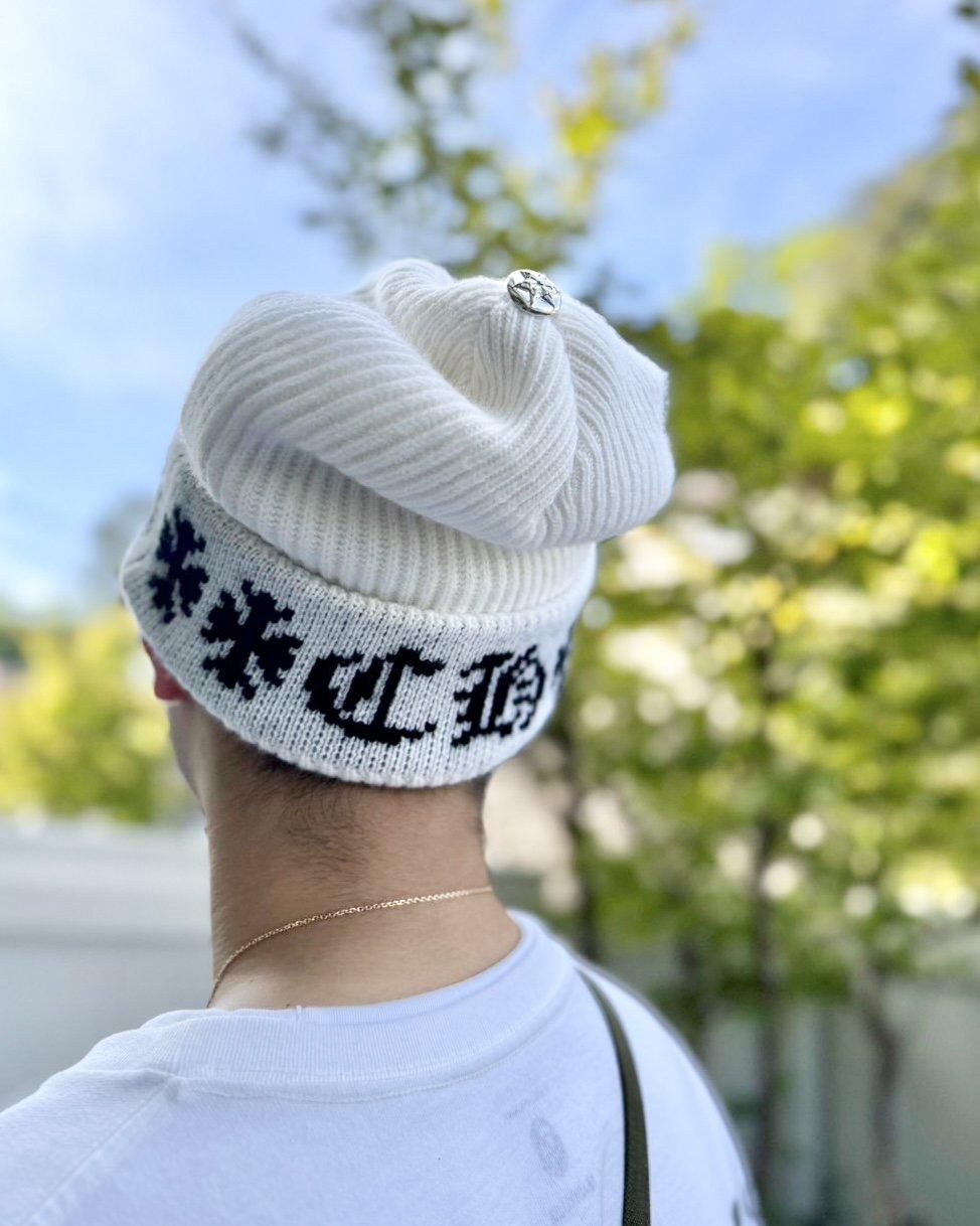 CHROME HEARTS｜HAT BEANIE BIG DADDY｜WHITE CASHMERE｜2024 ク