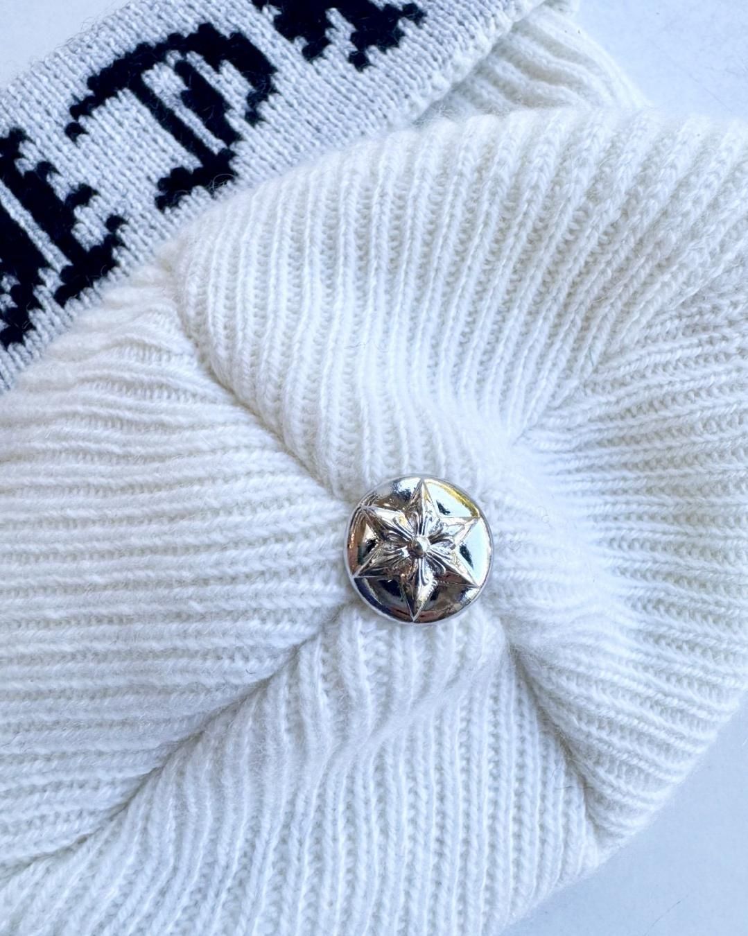 CHROME HEARTS｜HAT BEANIE BIG DADDY｜WHITE CASHMERE｜2024 ク