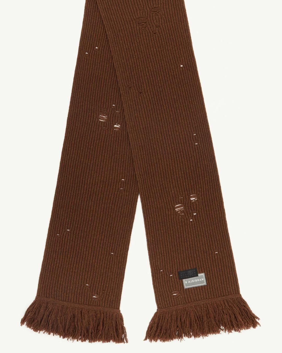 MM6 MAISON MARGIELA｜ウールスカーフ｜ロングマフラー｜ブラウン