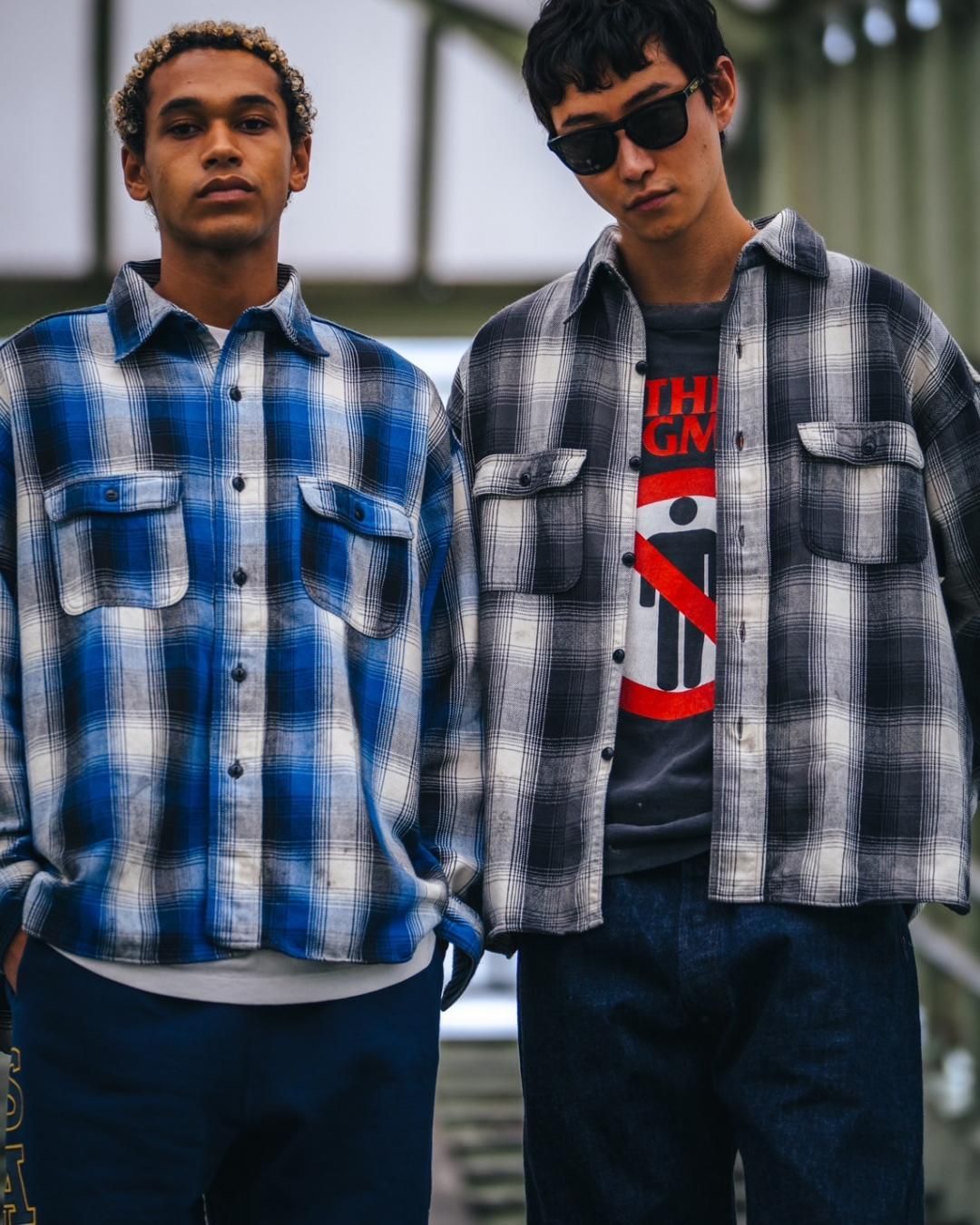 SAINT Mxxxxxx × BerBerJin ｜BB_FLANNEL SHIRTS｜BLACK CHECK｜2025
