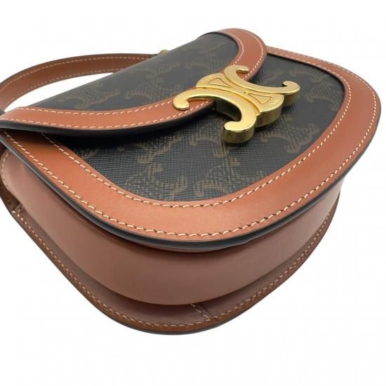 セリーヌ ブザス トリオンフ 2WAYショルダーバッグ キャンバス×レザー