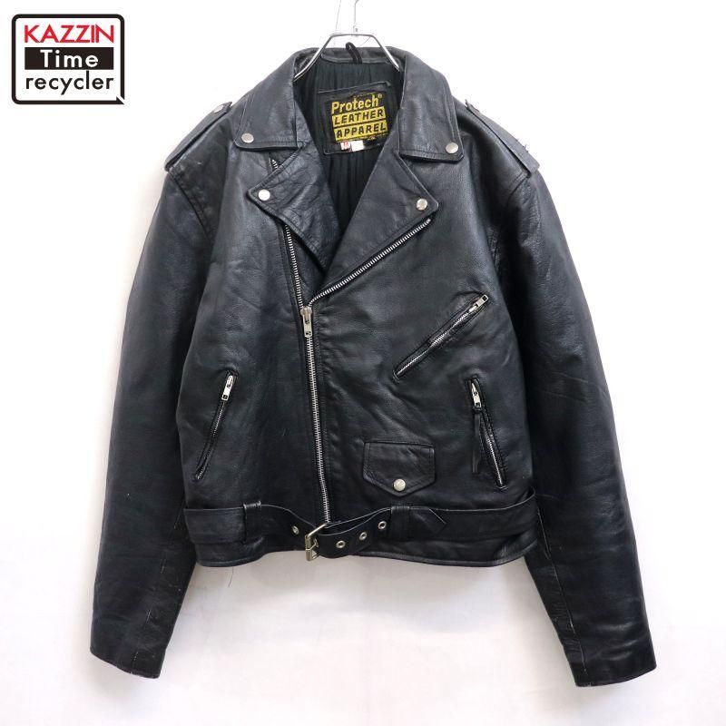 80s vintage Protech パキジャン ダブルライダースジャケット メンズ