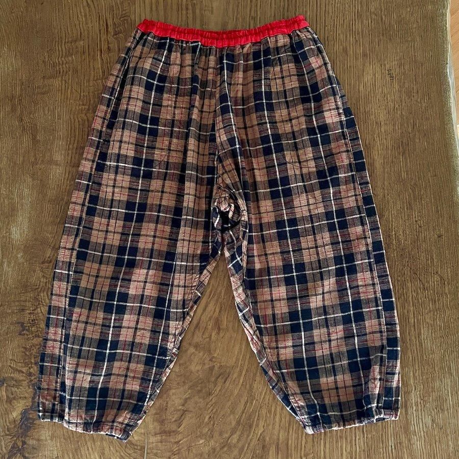 儀右ヱ門 ギエモン | 久留米絣 七分丈もんぱん - Japanese