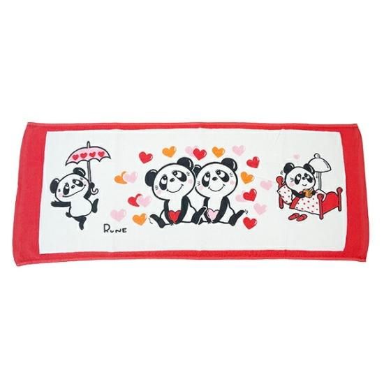 内藤ルネ パンダ フェイスタオル レトロ RUNE