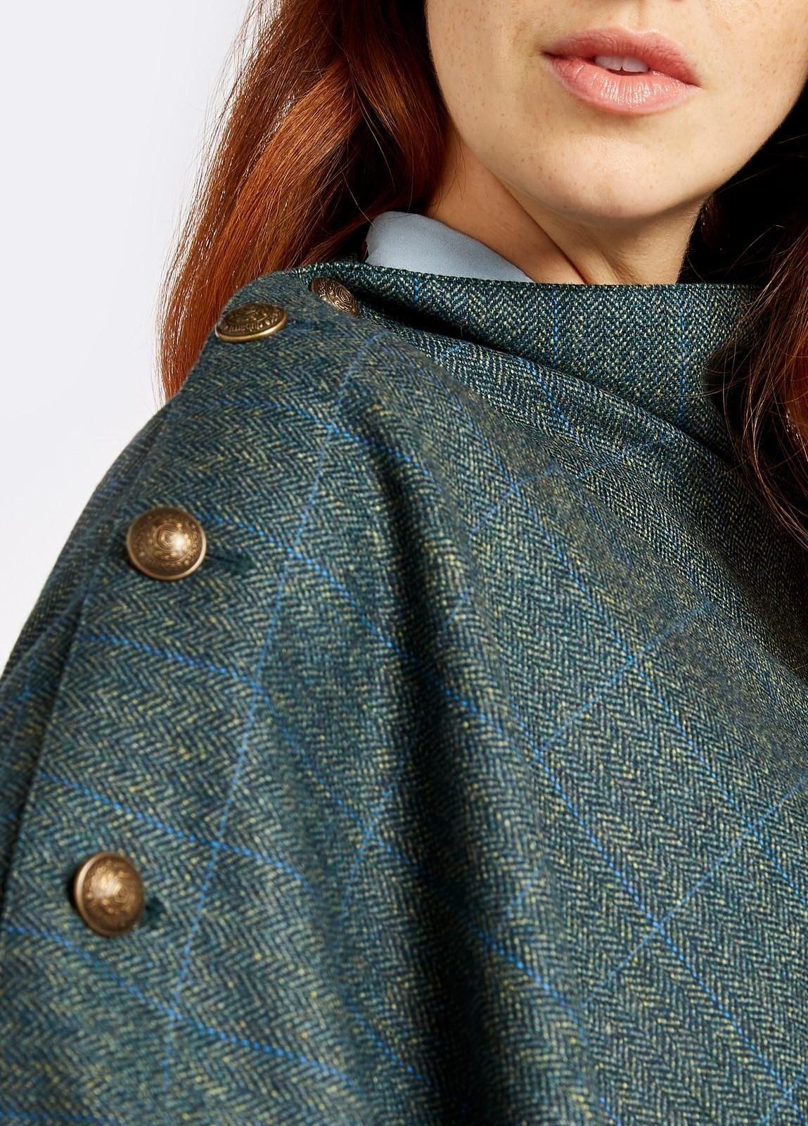 Hazelwood Tweed Poncho | ヘイゼルウッド ツイードポンチョ | Navy