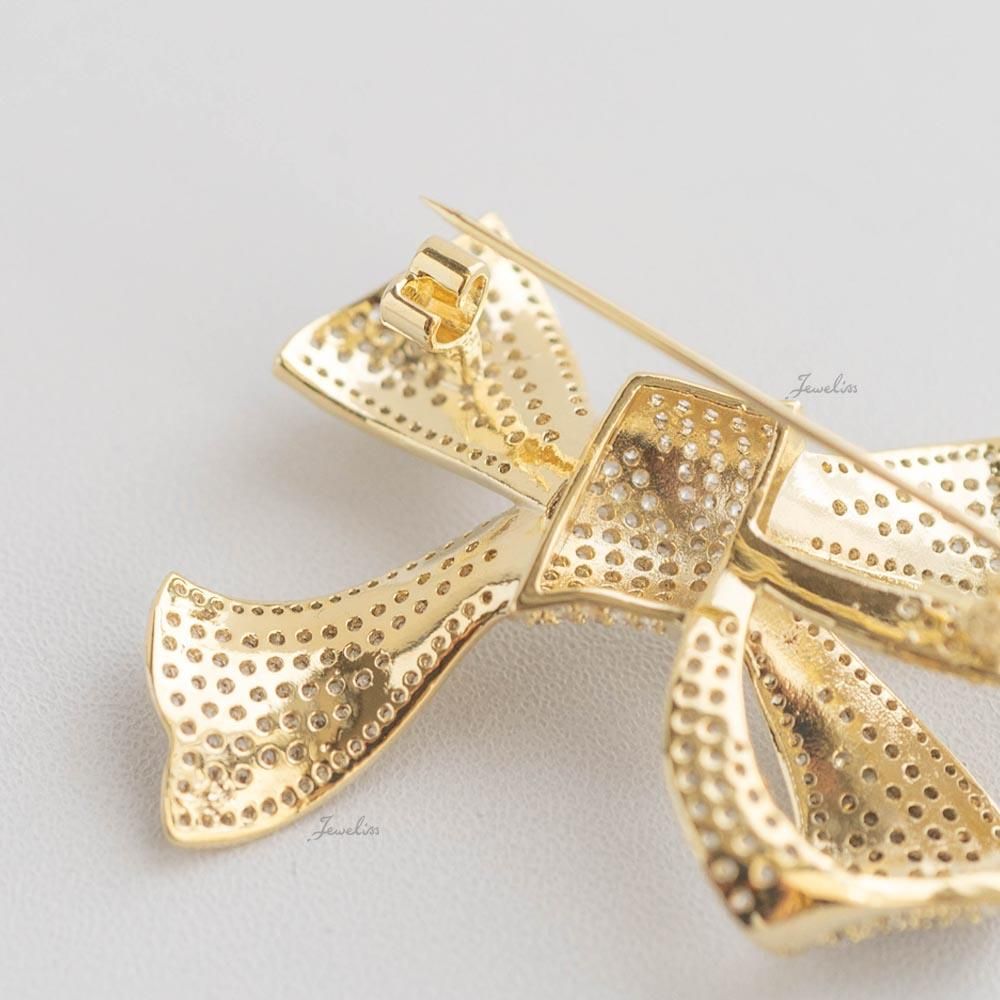 Jeweliss リボン ブローチ リュバン Ruban コサージュ ゴールド ギフト