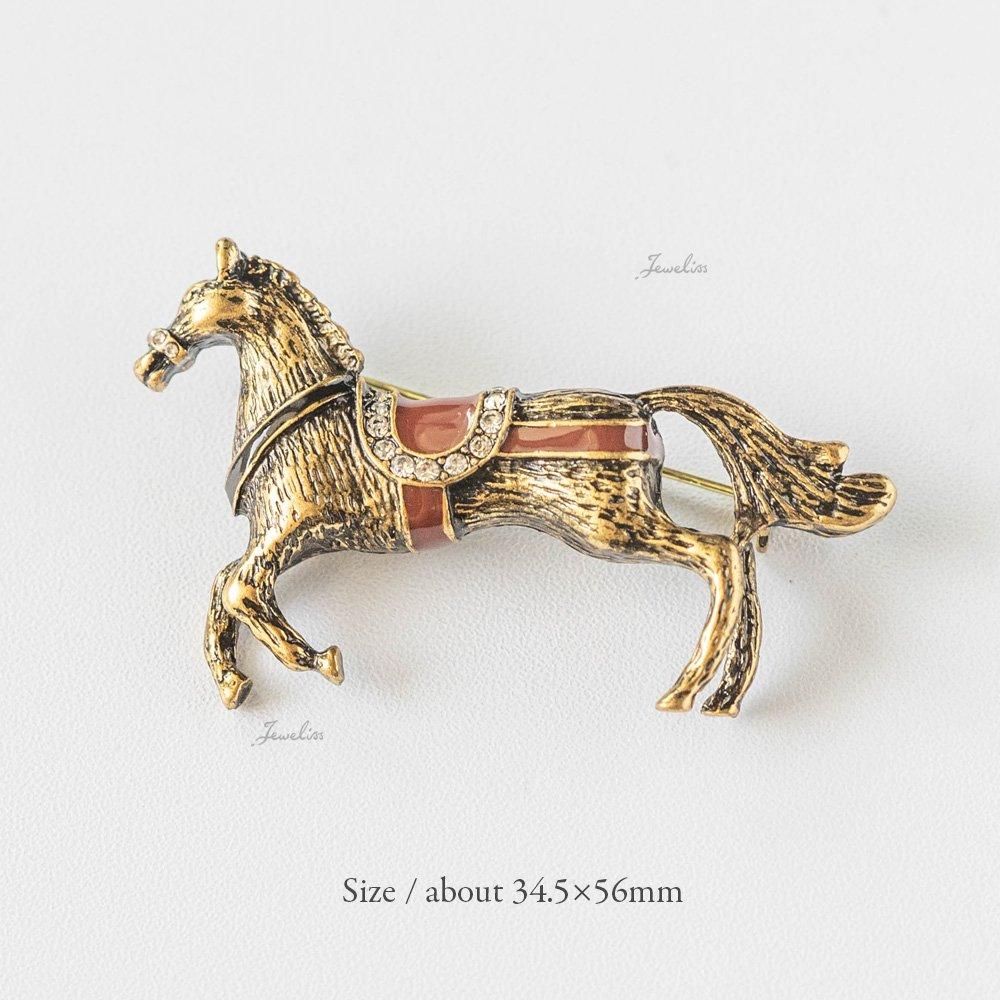 Jeweliss ブローチ Matthias マティアス 馬 ウマ ジュエリス