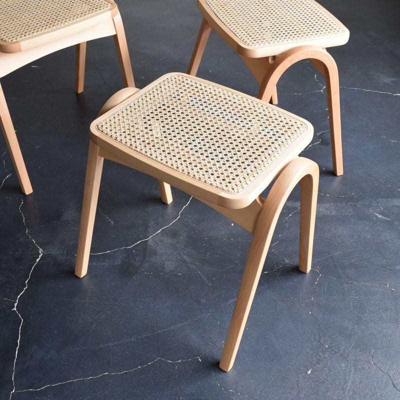 2脚セット】剣持勇デザイン NO.202スツール | 藤座面/オイル塗装