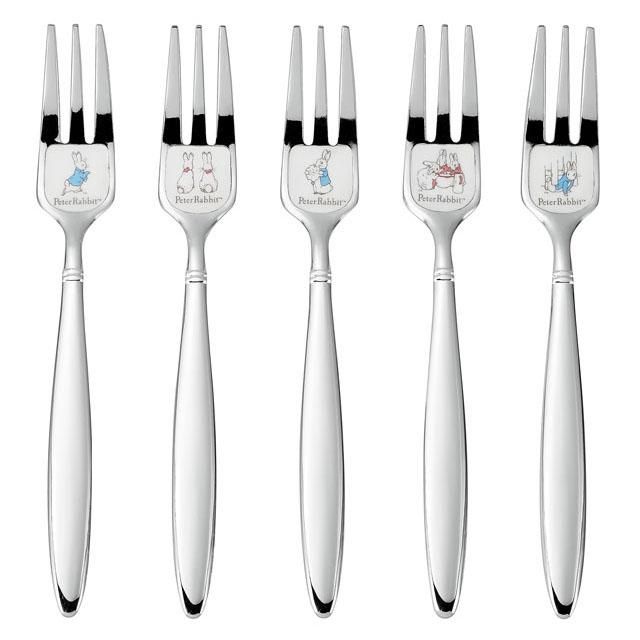 ピーターラビット】＜皿中七宝＞スプーン・フォーク(銀仕上)10本セット