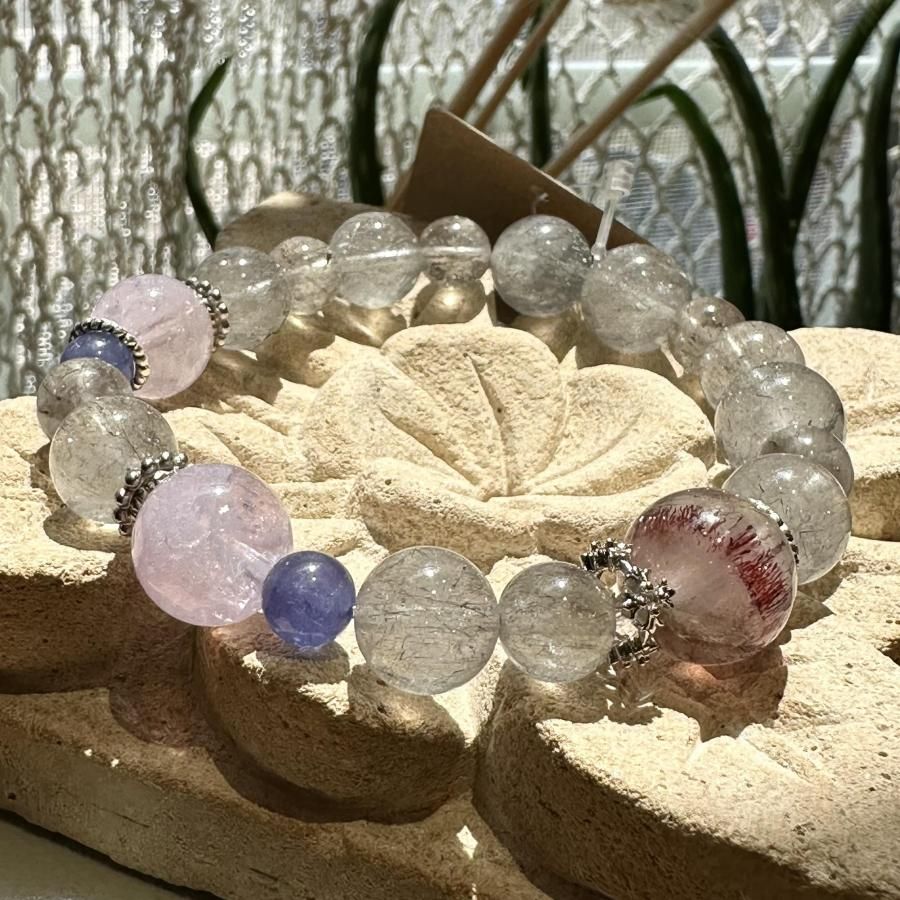 ヘイロフスキー鉱インクォーツ＆レッドセイクリッドセブン