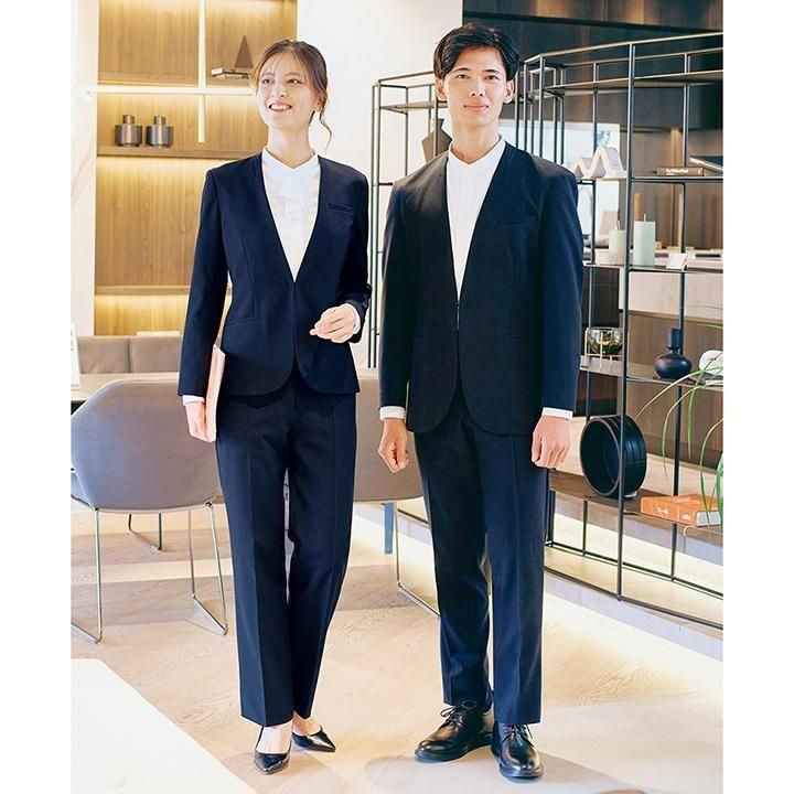 AITOZ｜630020 レディースノーカラージャケット | ストレッチ - 作業服