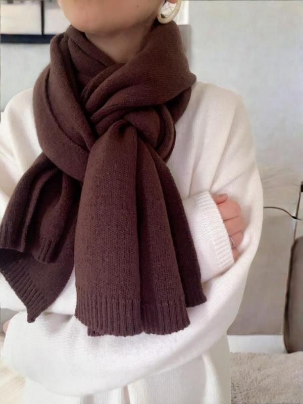 ○（発売12/10）ブラウンニットストール(送料無料) - ImPARFAIT アン
