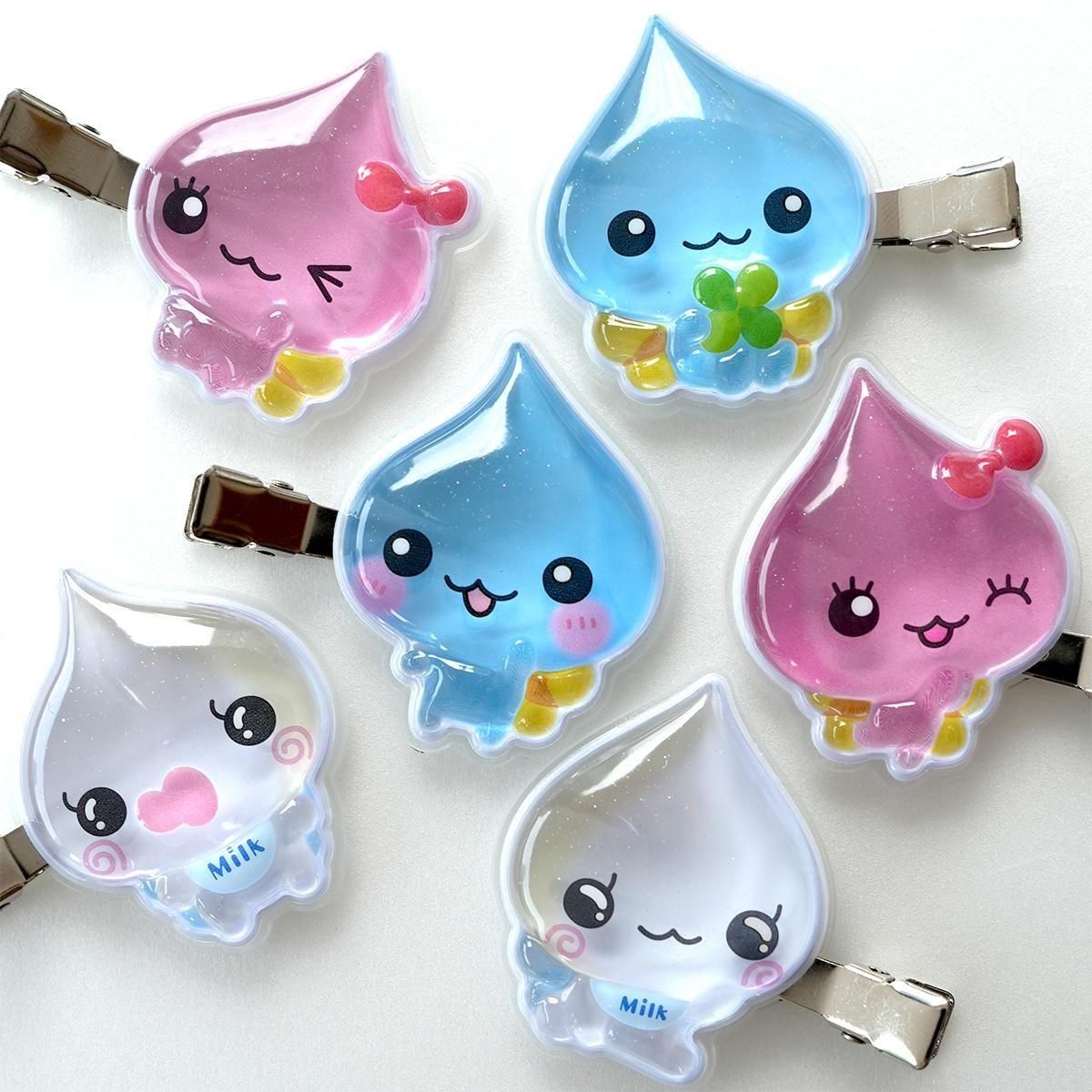 ネコポス対応】ボンボンドロップ前髪クリップ うるおいちゃん - しずく