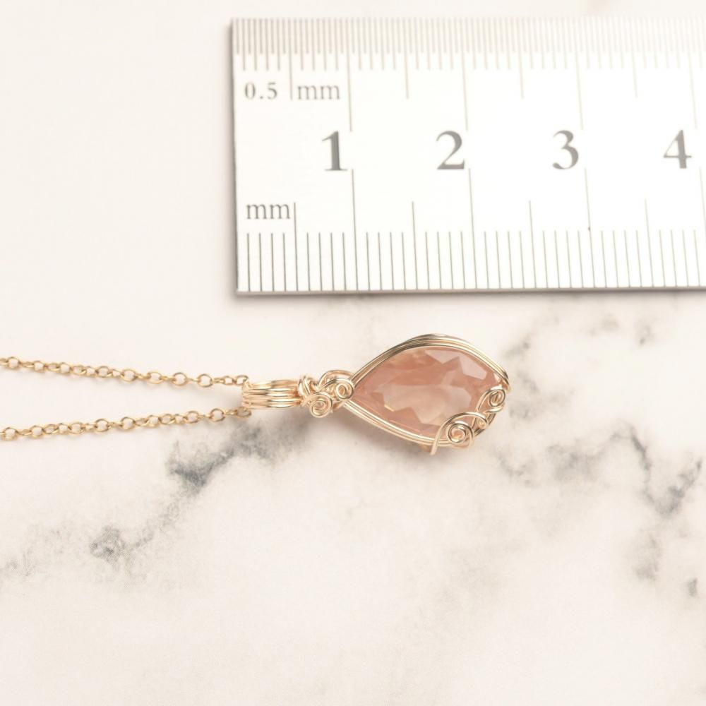 オレゴンサンストーン ペンダントトップ ワイヤーラッピング 14kgf