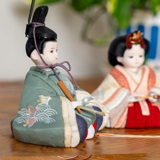 雛人形 親王飾り】縫nui /木目込親王稚児4人飾りセット