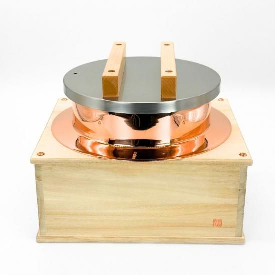 ごはんはどうだ純銅炊飯釜 銅クリーナー、受台付 5合釜 - 新光金属株式