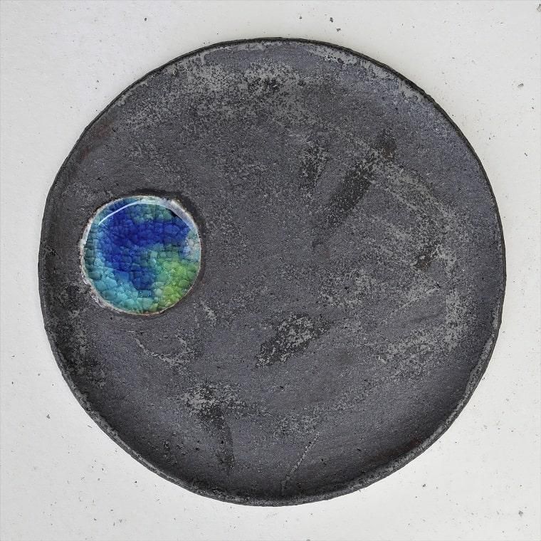 夢かふう 幸せを運ぶプレート ブラック＆琉球ガラス プレミアム