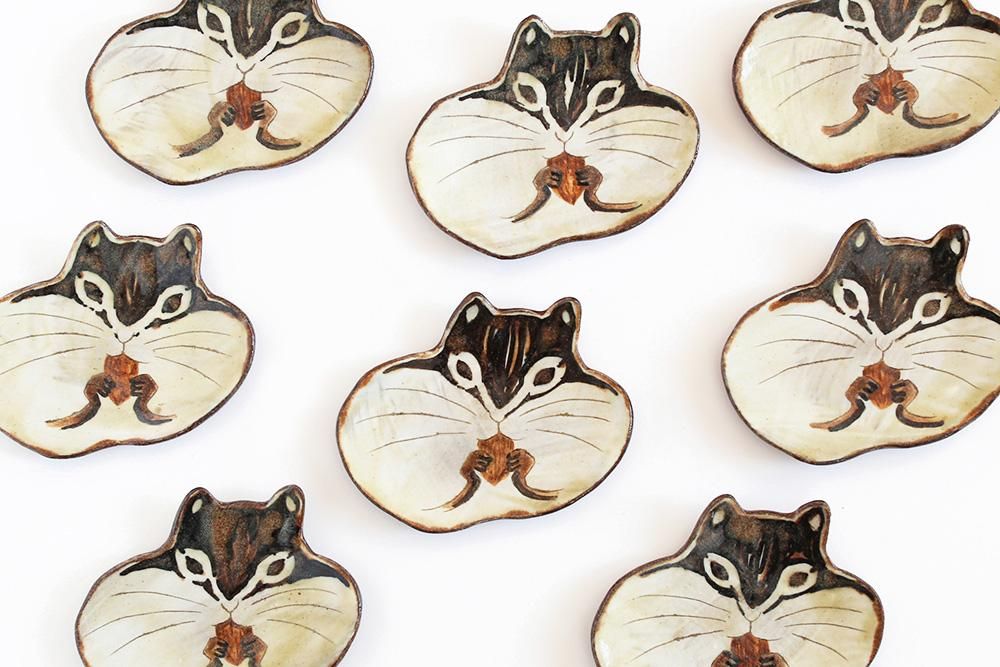 取り扱い終了】矢板緑/リス皿 - BOWKNOT