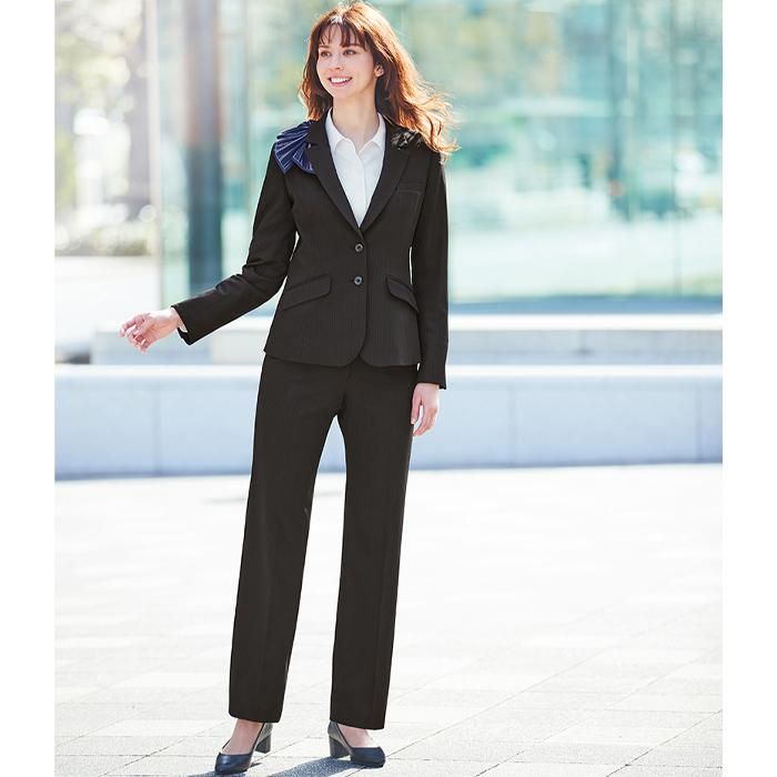 EAL864(カーシーカシマ)ENJOY パンツ会社制服 販売員 美シルエット｜事務服