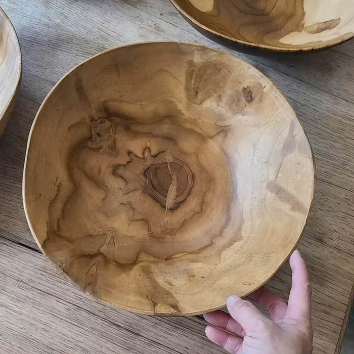 インドネシア・チークウッド・木製ボウル(大) | 旅するレトロ雑貨店