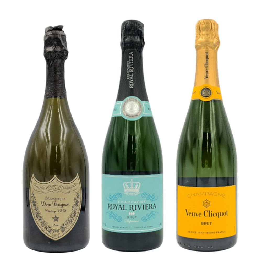 ドンペリが入った高級シャンパーニュ飲み比べ3本セット(各750ml) | 酒