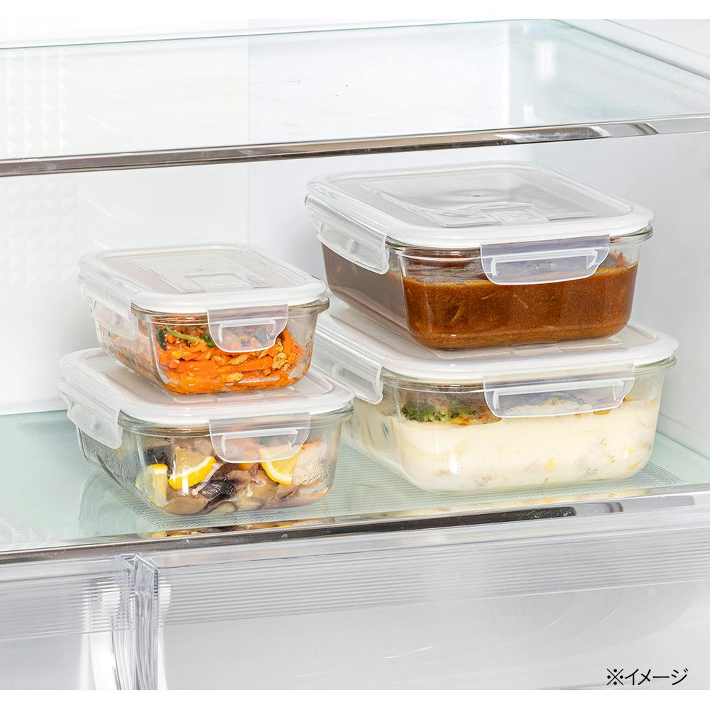 耐熱ガラス保存容器 長方形 370ml | 保存容器 通販 | ホームセンターの