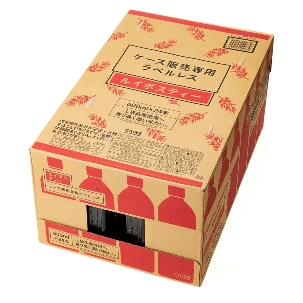 ケース販売】ルイボスティ ラベルレス 600ml×24本 | 飲料・水・お茶