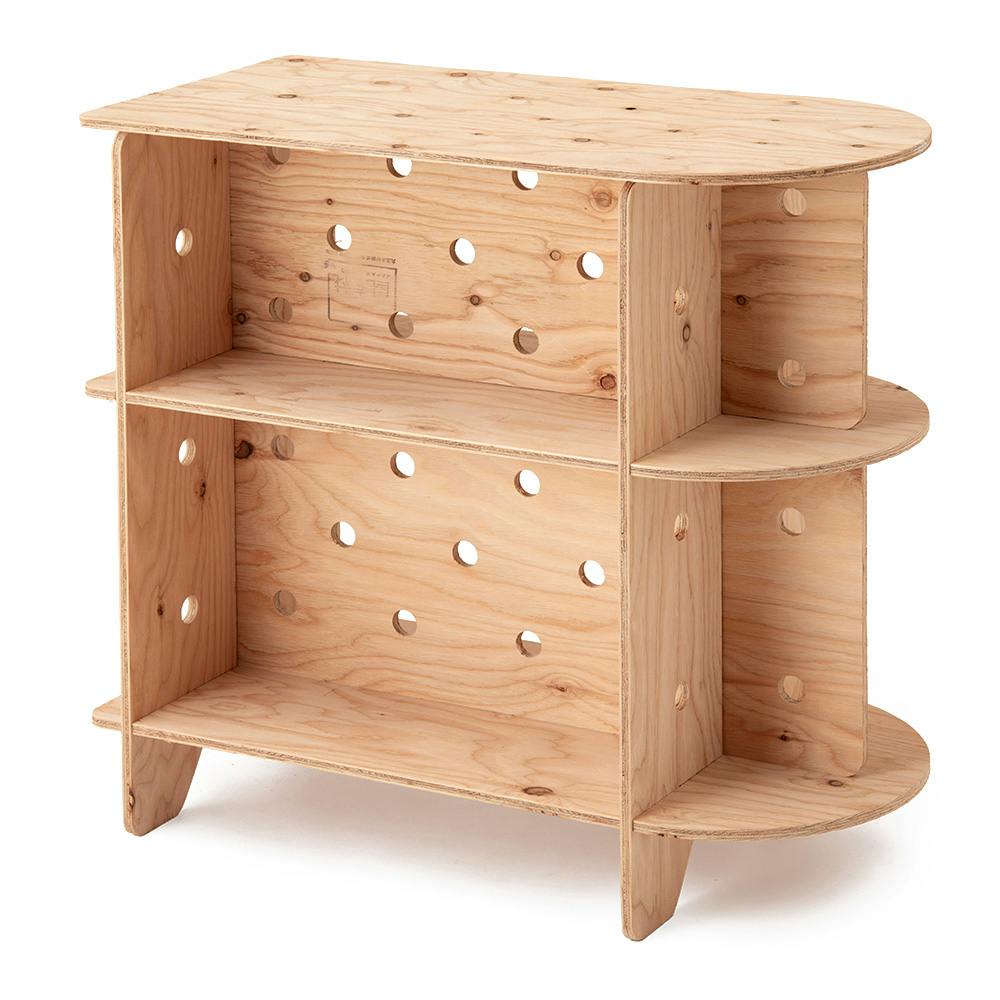 CDM】持ち運びできるカウンターディスプレイテーブル 半円【別送品