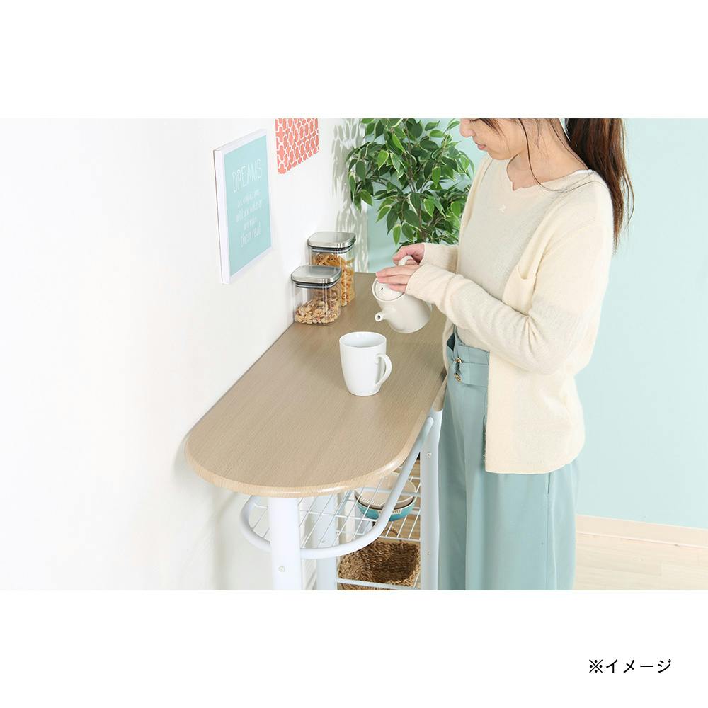 通常WEB売価14800円】カウンターテーブルチェアセット 3点 WH【別送品