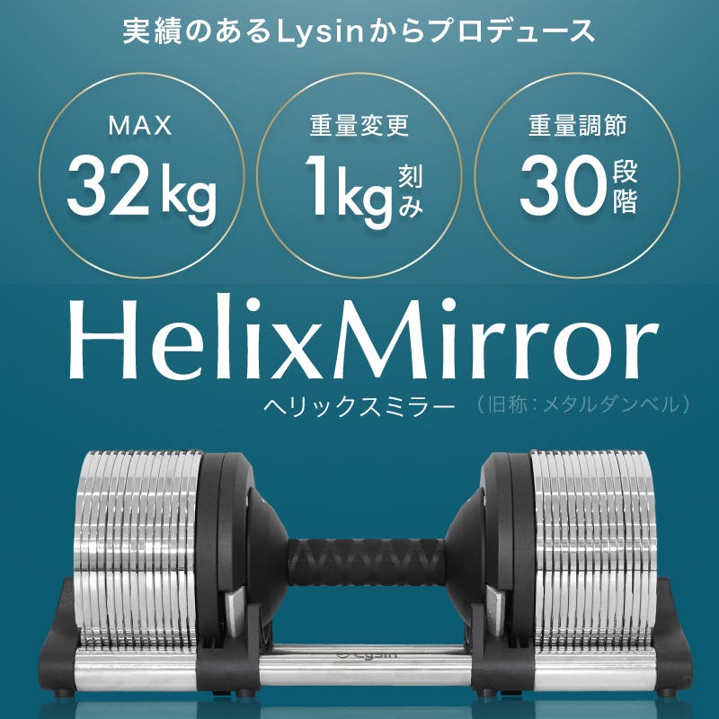 ライシン ヘリックスミラー 32kg 1kg刻み シルバー 2個 スタンドセット