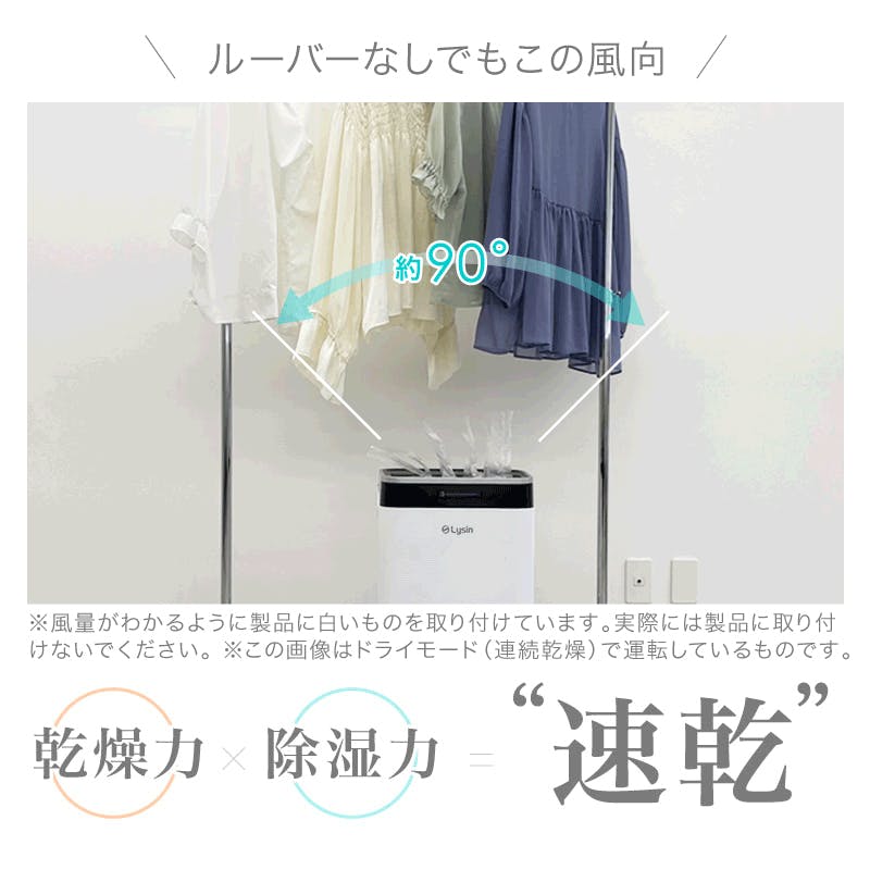 ライシン 除湿機 ホワイト 最大除湿量22L/日 タンク容量6.5L