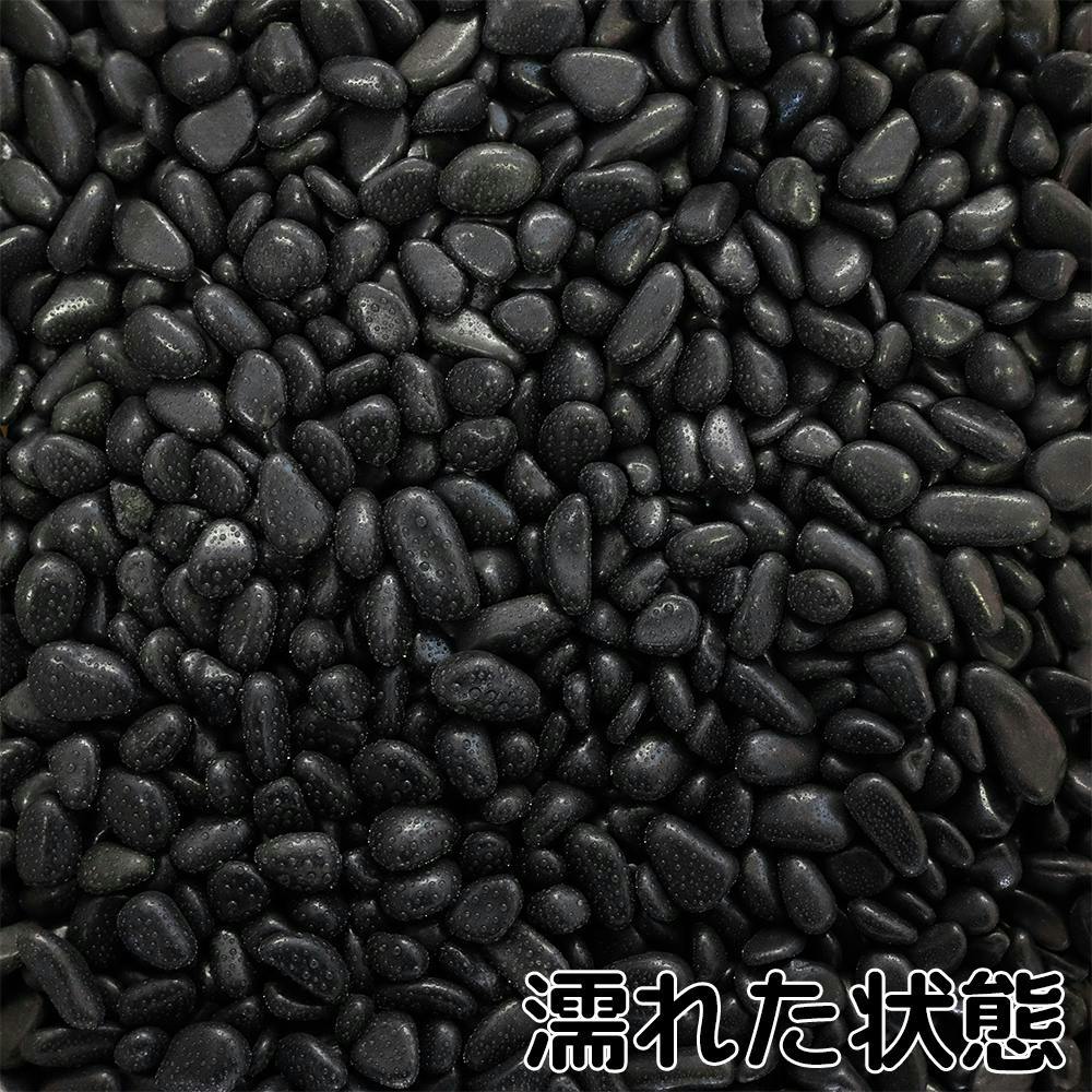 TAIKOH 高級黒玉石 黒光石 3分 12-16mm 10kg 化粧砂利 ブラック 黒