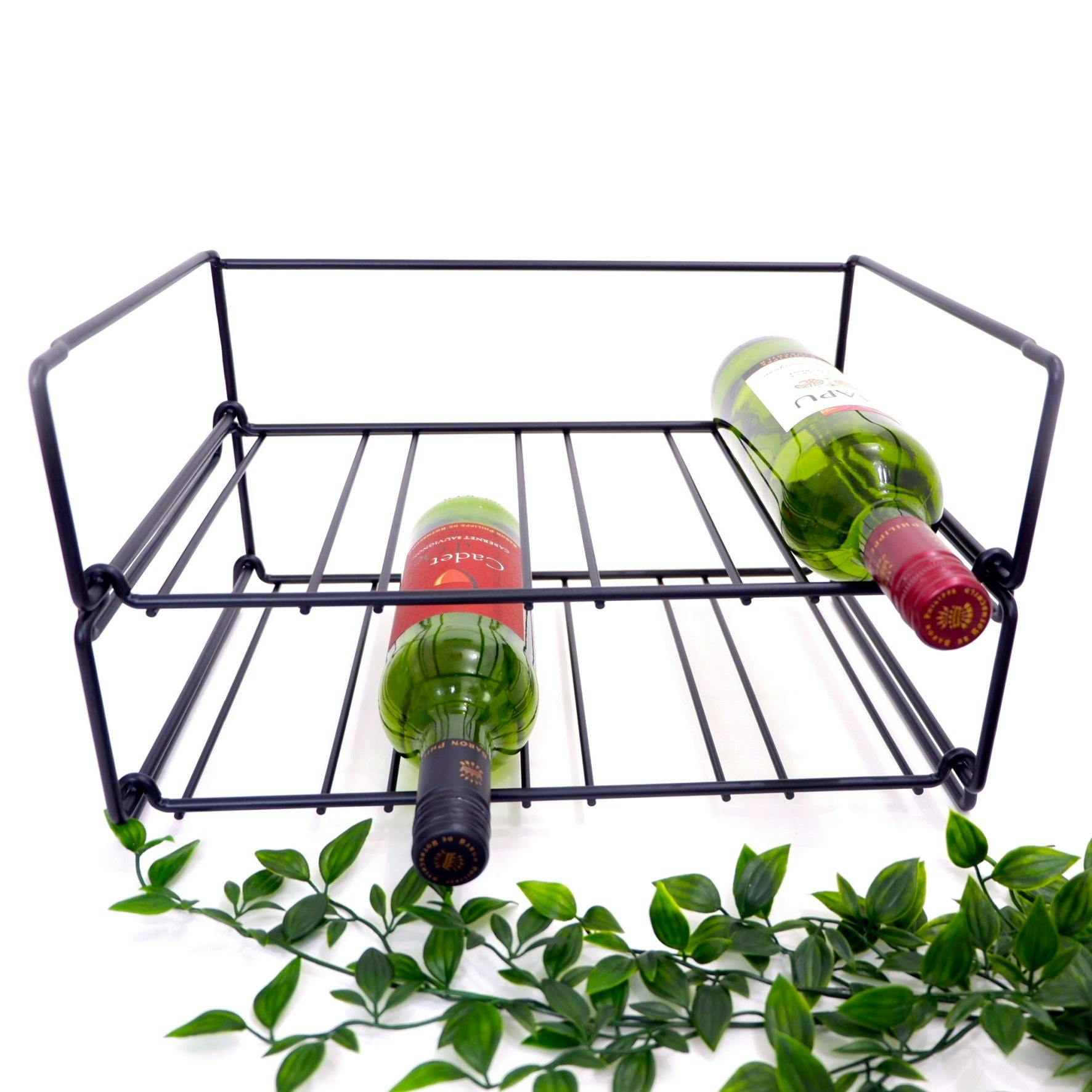 ボトルラック マットブラック｜ZACK 20554 CUBETO ワイヤー ワイン