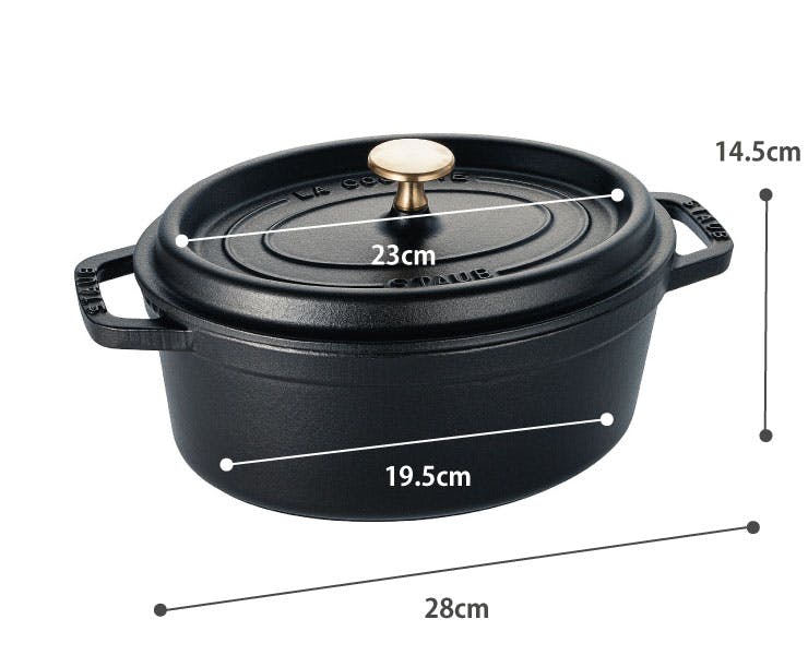 ストウブ ピコ ココット オーバル 23cm 2.35L IH対応 staub【鋳物 両手