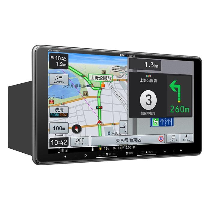 carrozzeria 楽ナビ 9V型HD フローティングタイプ/TV/DVD/CD/Bluetooth