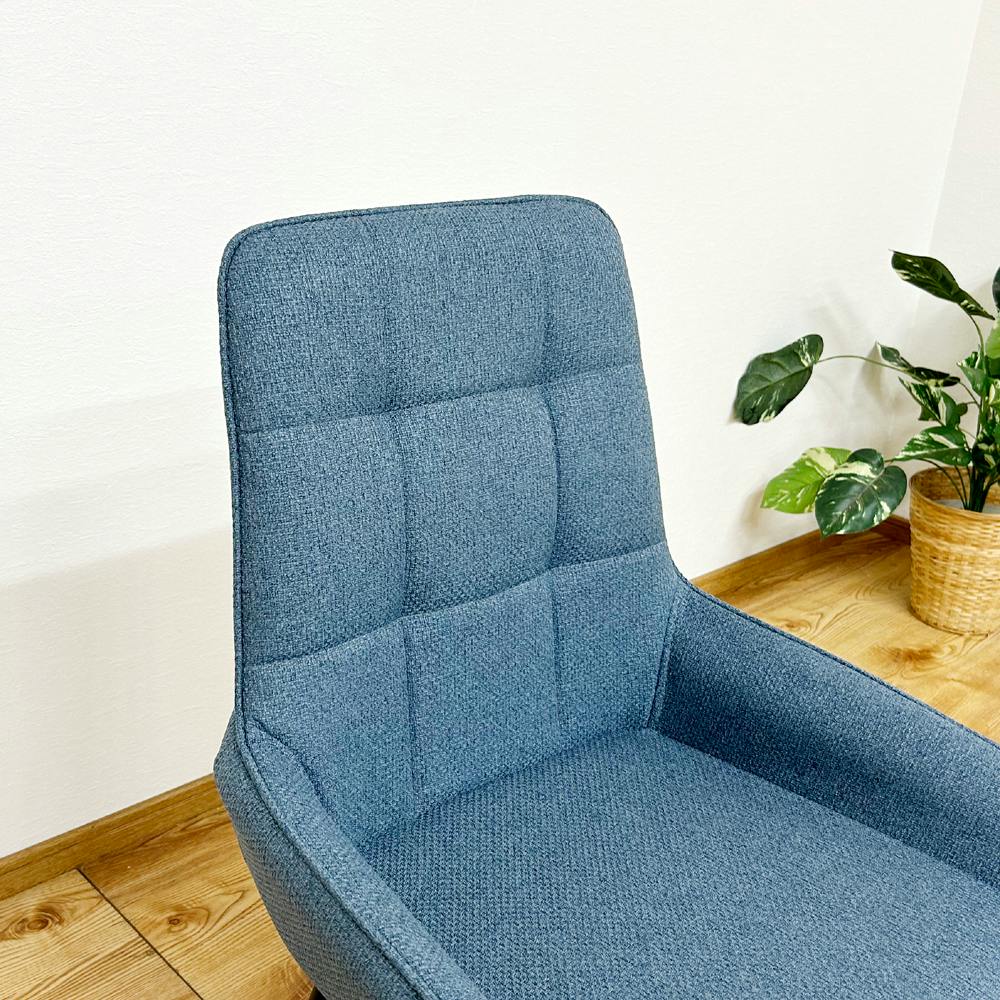 後藤家具 回転式ダイニングチェアー！2脚入！ブルー色！ 4570133301399