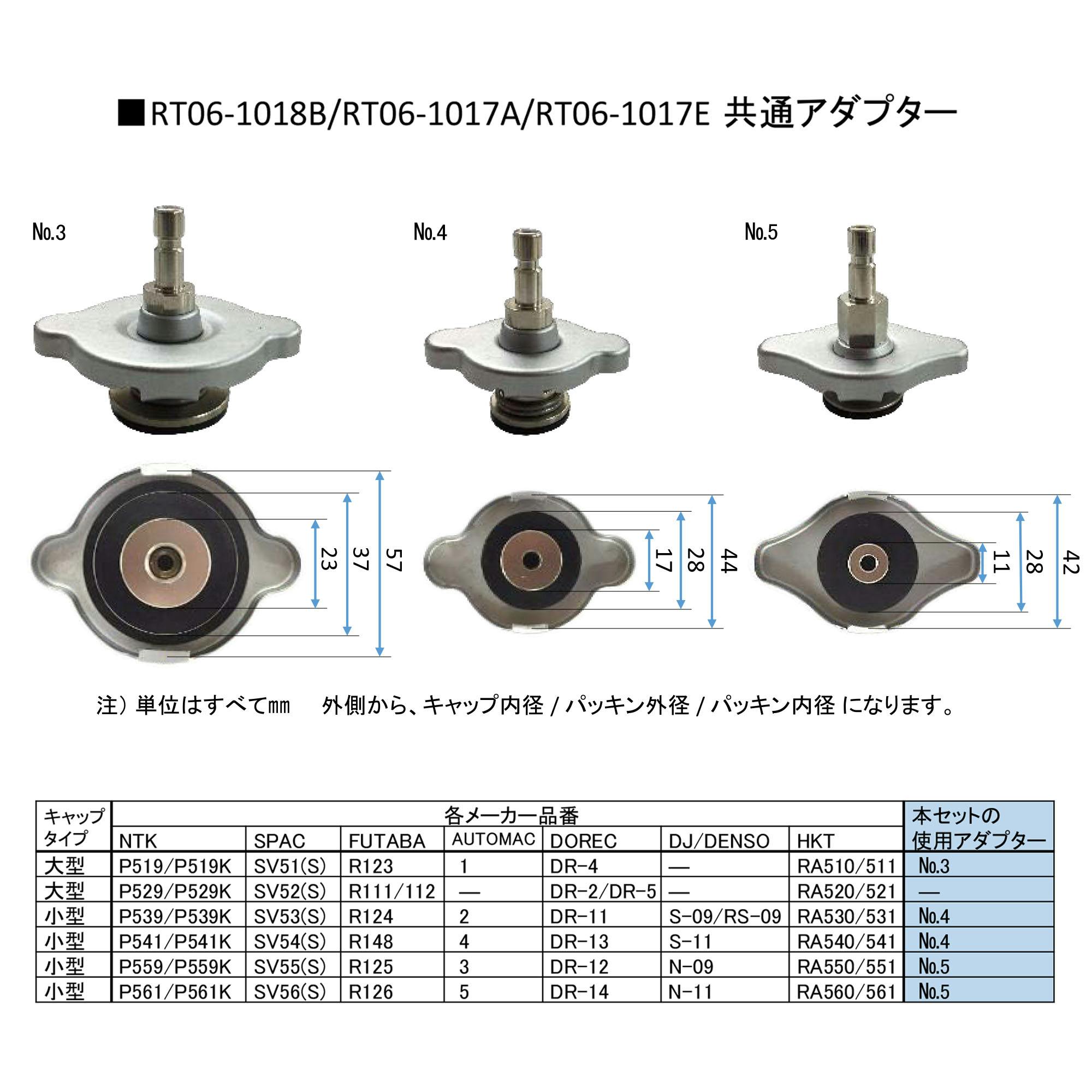 レックス ラジエターリーク & キャップテスター RT06-1018B ラジエター