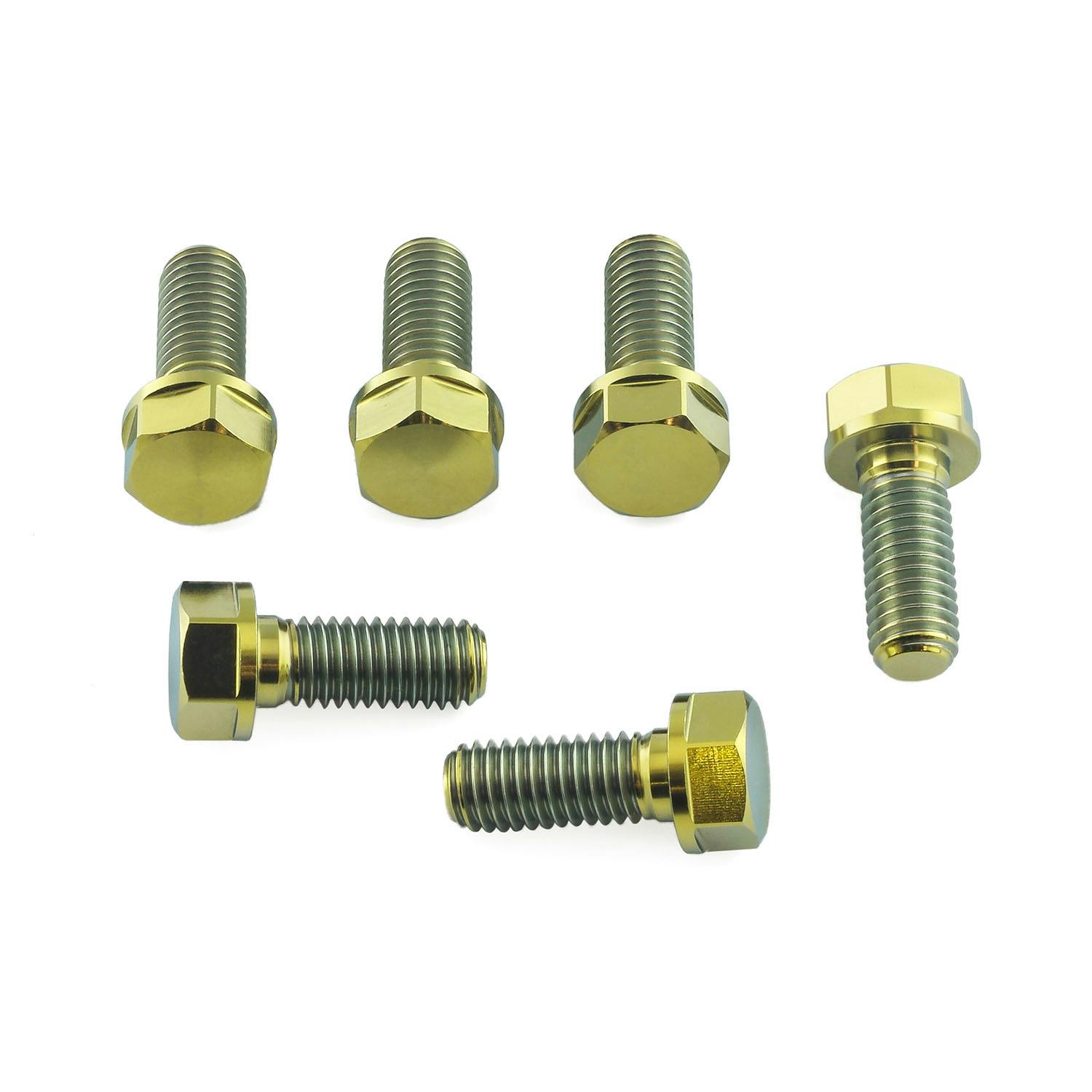 チタン ディスクボルト Ducati/Aprilia フラットヘックス 6個入り