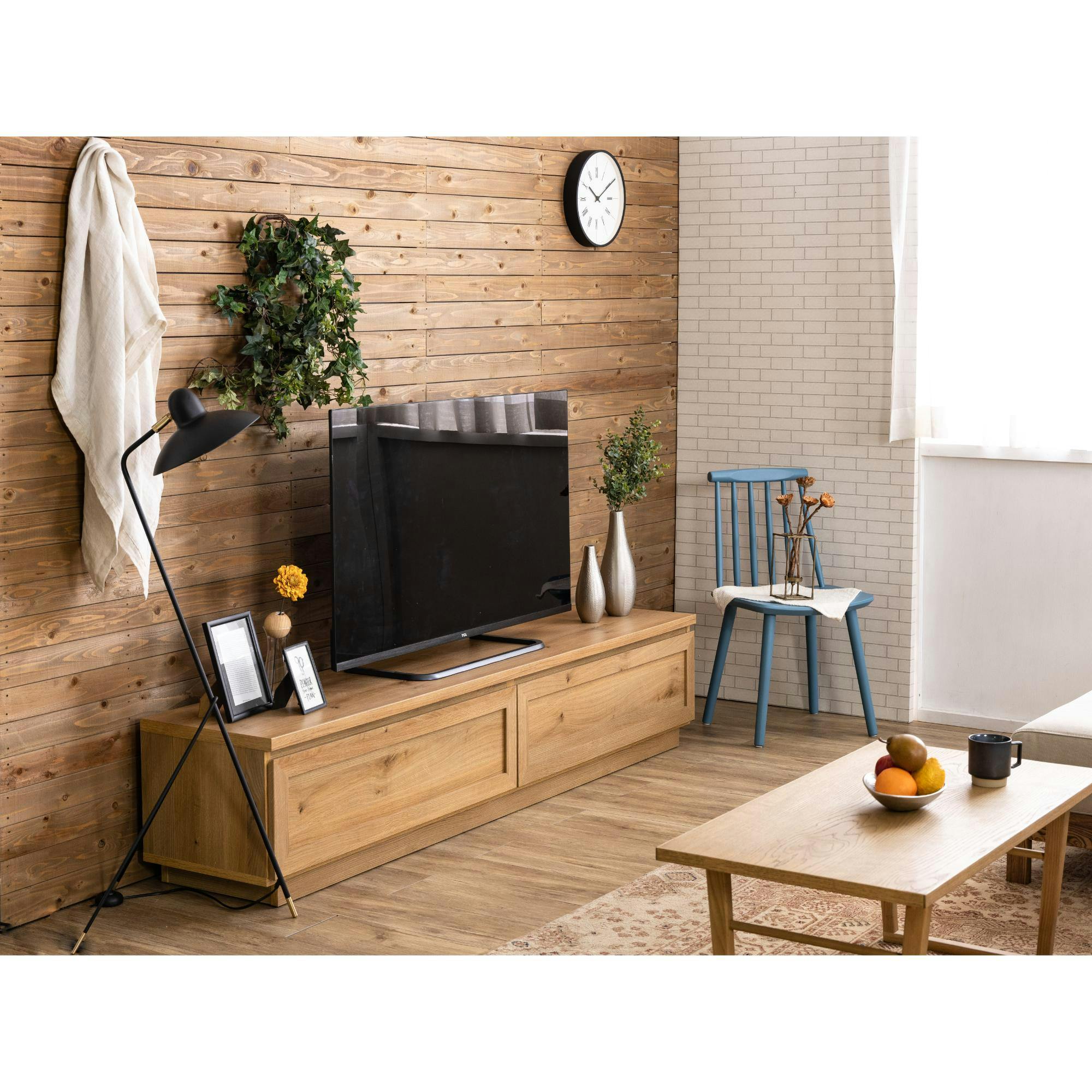 nora. ペディア ナチュラル おしゃれ 収納 テレビボード 200 無垢 木製