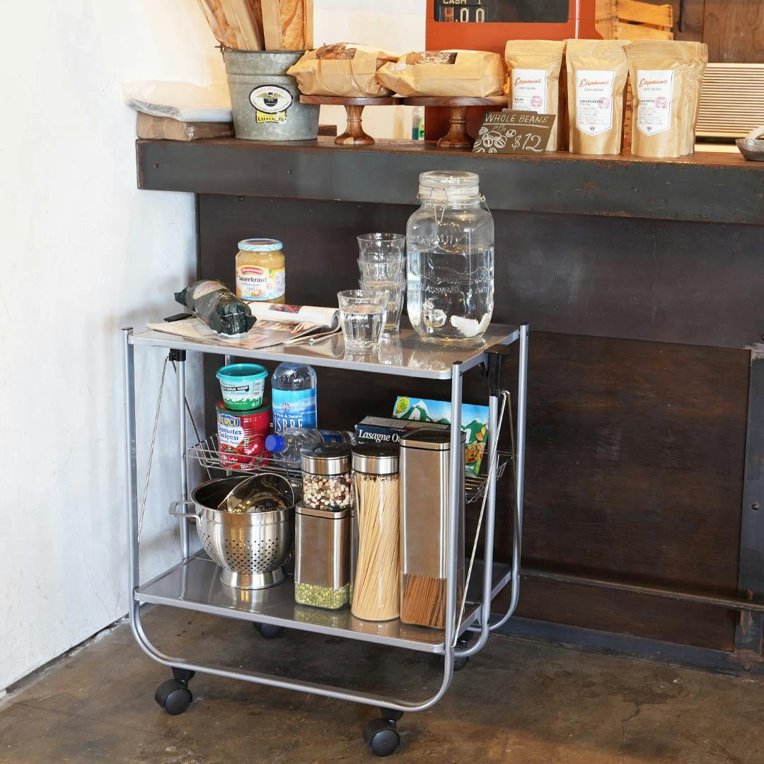 キッチン収納・ラック DULTON FOLDING TROLLEY WHITE 044 DULTON