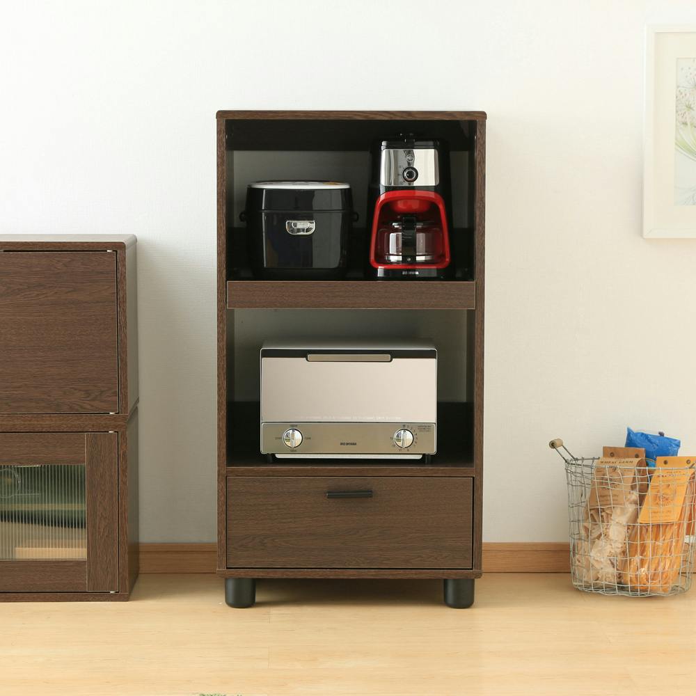 アイリスオーヤマ キッチンボード KBD-500 ブラウンオーク キッチン