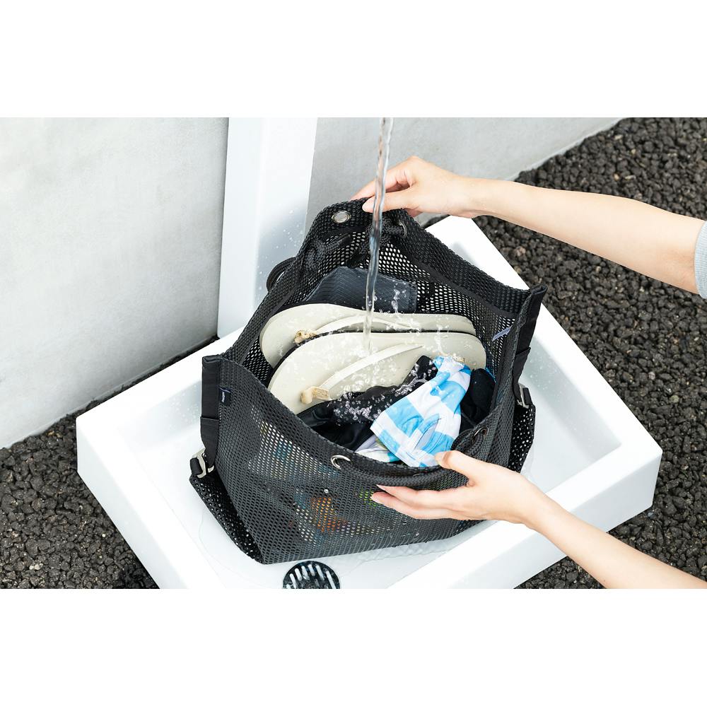 アイリスオーヤマ メッシュツールバッグ ブラック 520×410mm TLB-M5241