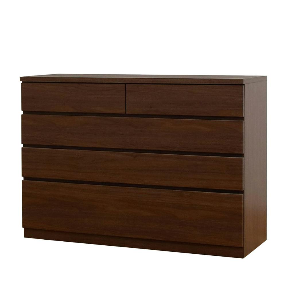 丸田木工 シルフ チェスト タンス 幅118 4段 ウォールナット 収納 箪笥