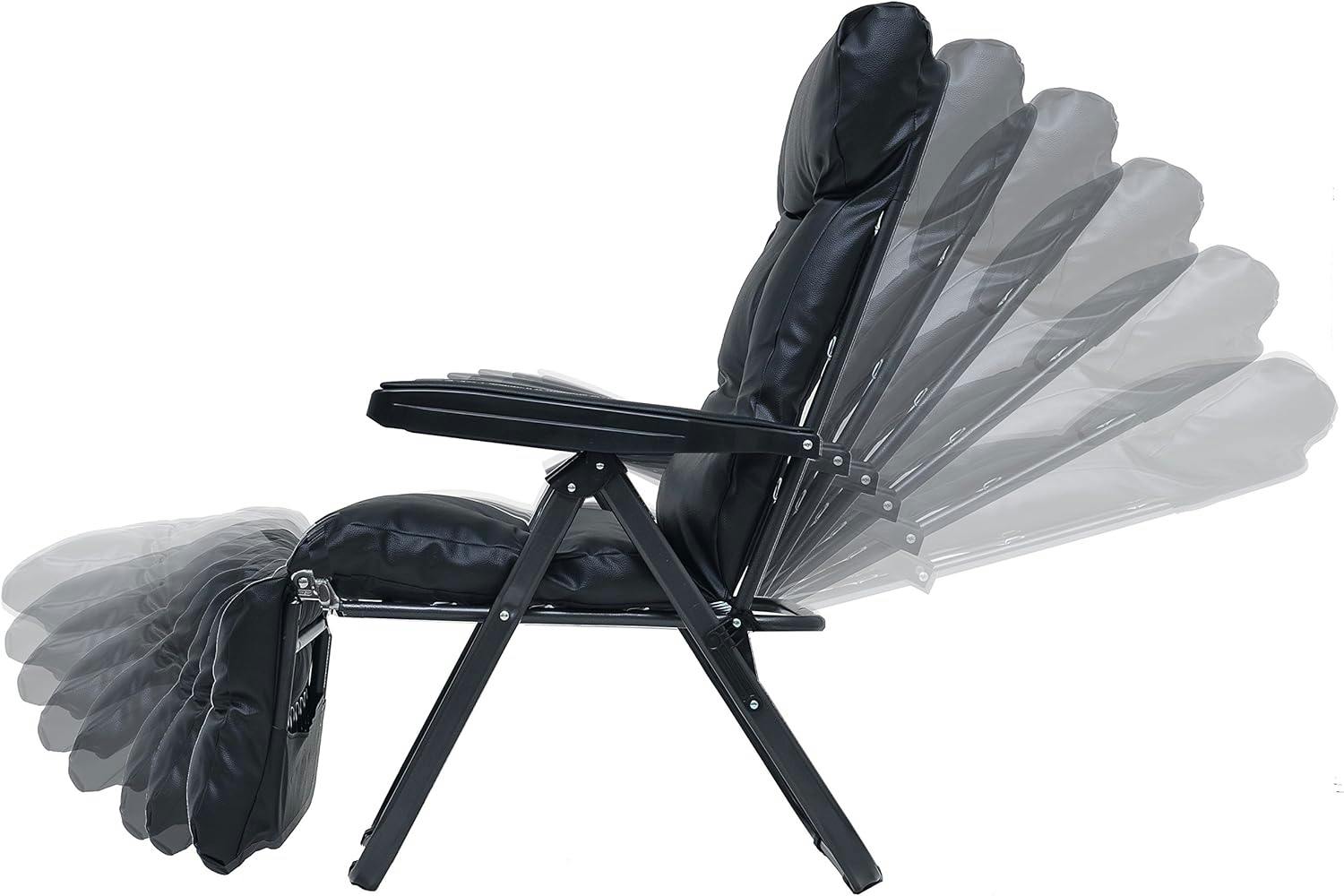 タック Vita フットレスト付きリクライニングチェア オレンジ 全身を