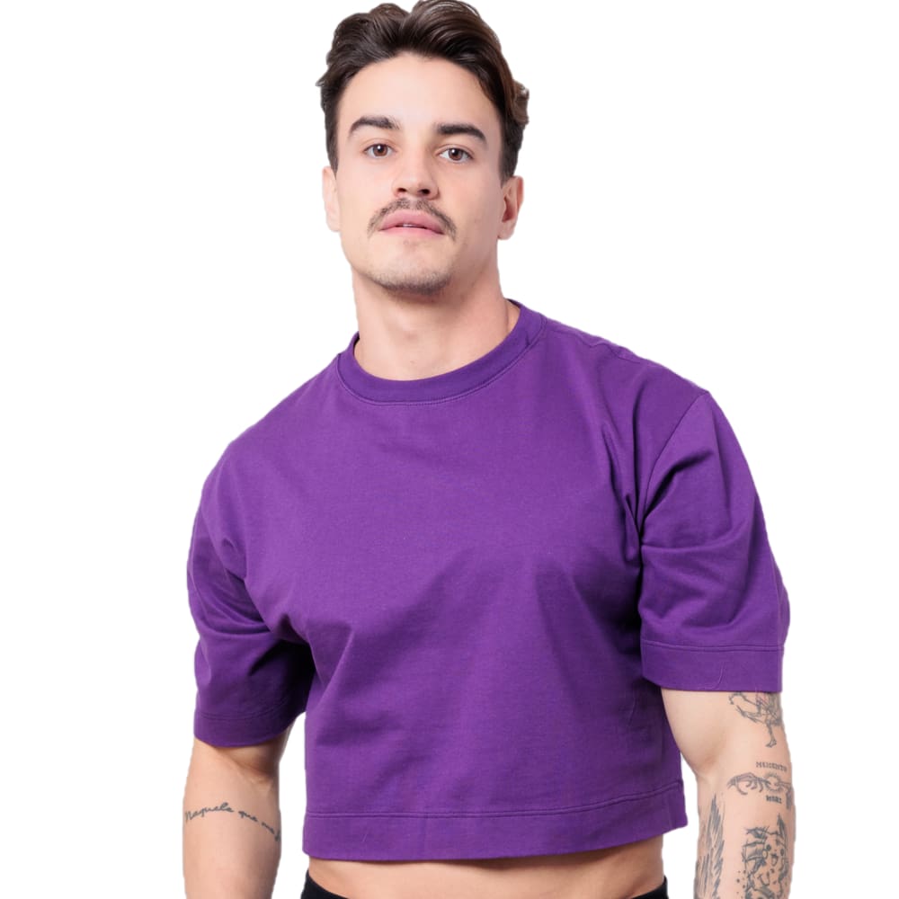 Cropped Masculino Roxo Oversized - JWilas Streetwear | Casas Bahia
